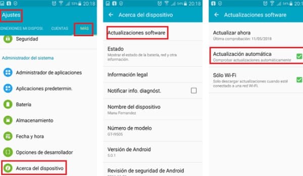 actualizaciones automaticas de messenger