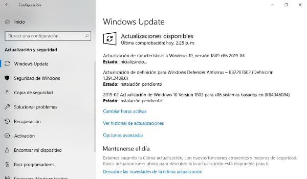 atualizações automáticas do Windows