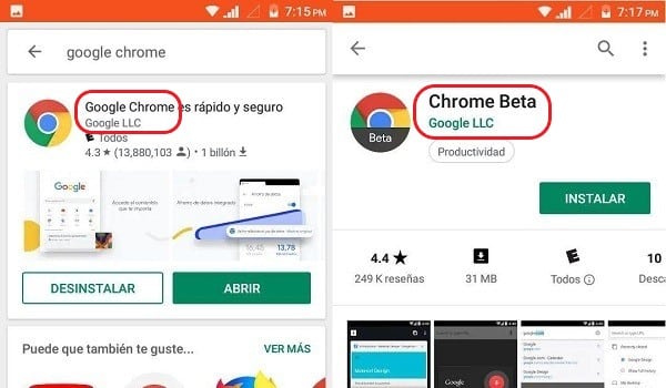 google chrome beta para android