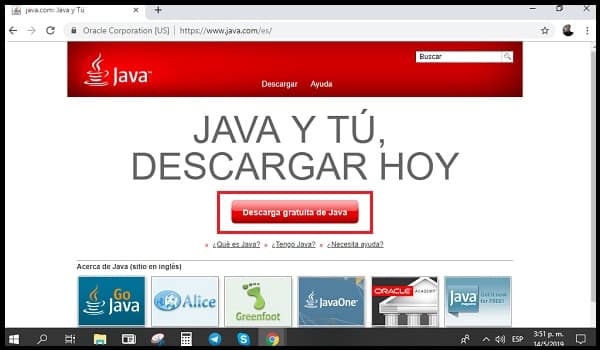 Faça login no site oficial da Java