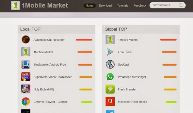 download 1mobile market app