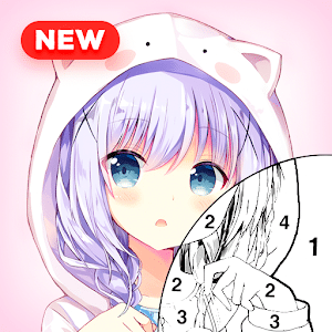 Anime Girl Color by Number - Anime Coloring Book - Instalar los mejores